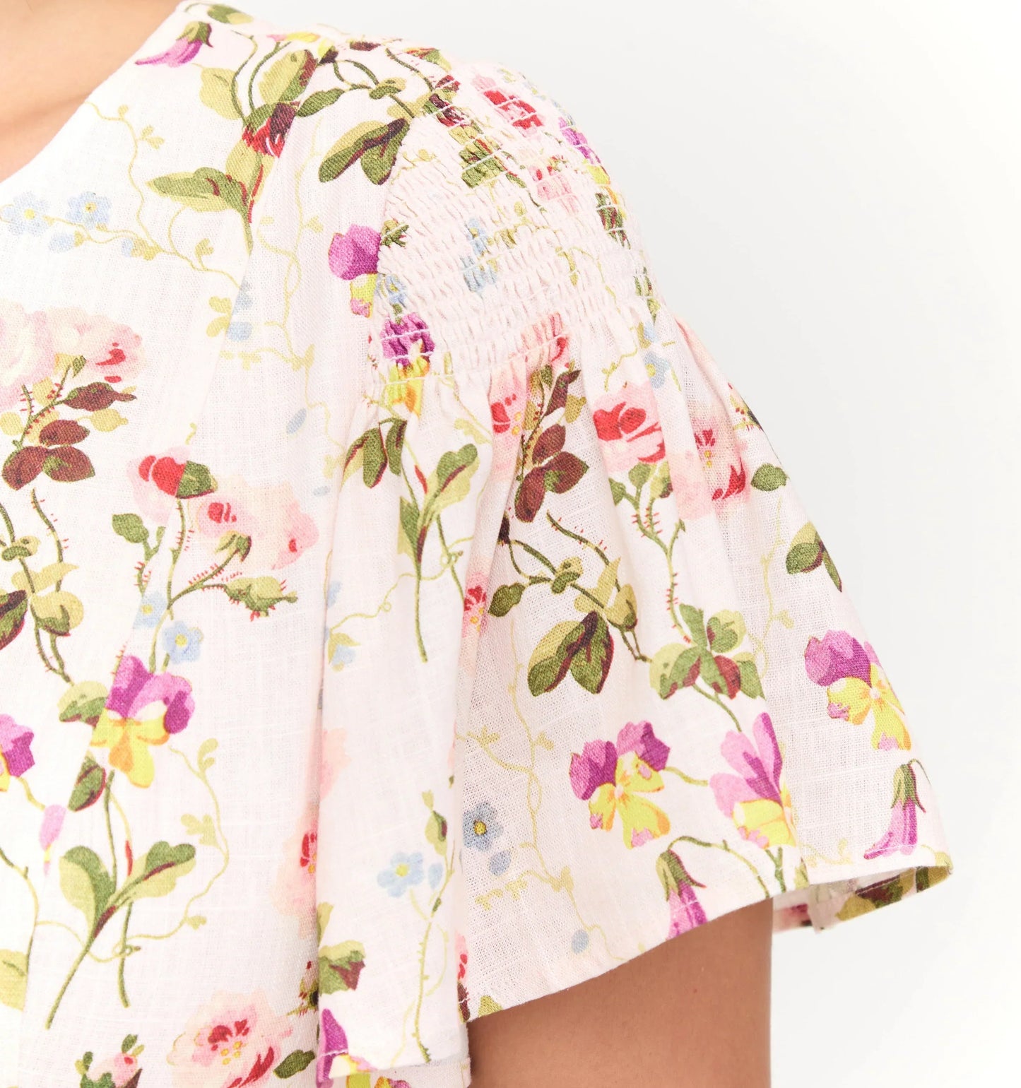 Couturebud The Dominique Dress - Pink Bluebonnet